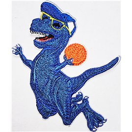 Blue Green Orange Yellow Tyrannosarus Rex With Basketbal I/O