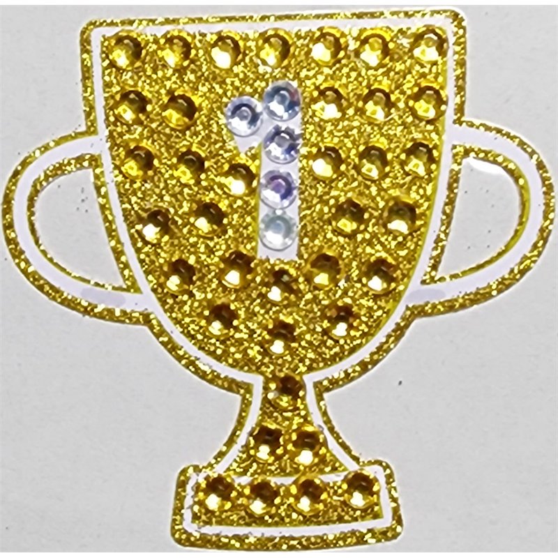 Gold Sparkly Jewel Trophy with No1 I/O