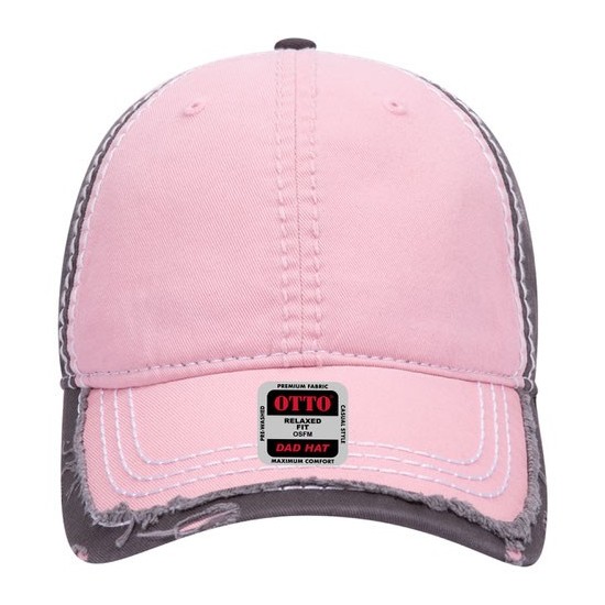 OTTO CAP 6 Panel Low Profile Dad Hat Pnk/Pnk/ OSFM -Adult