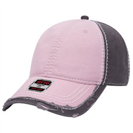 OTTO CAP 6 Panel Low Profile Dad Ch.Gry Hat Pnk/Pnk/ OSFM -Adult