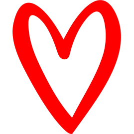 Heart Outline 2.25"L x 2.5"H