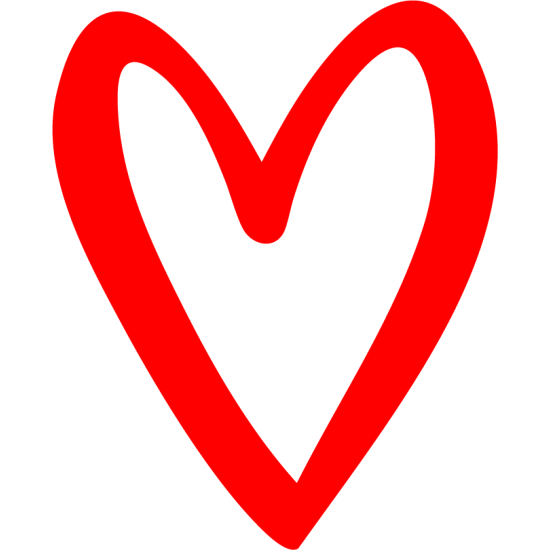 Heart Outline 2.25"L x 2.5"H