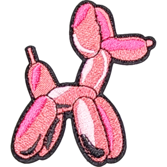 Pink Dark-Pink Black Outline Balloon Dog I/O