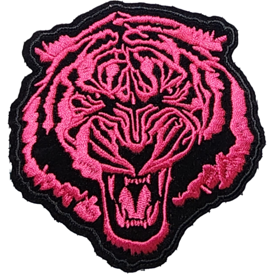 Black Pink Outline Tiger with Roar I/O