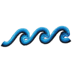 Blue Black Gradient Wave with Details I/O