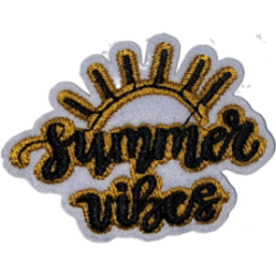 Gray Black Gold Outline Sun with Summer Vibes I/O