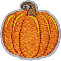 Orange Yellow Brown Outline Pumpkin with Swirl I/O