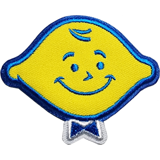 Yellow Blue Outline Lemon with Bow Tie I/O