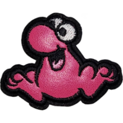 Pink Black Outline Character with Smile I/O