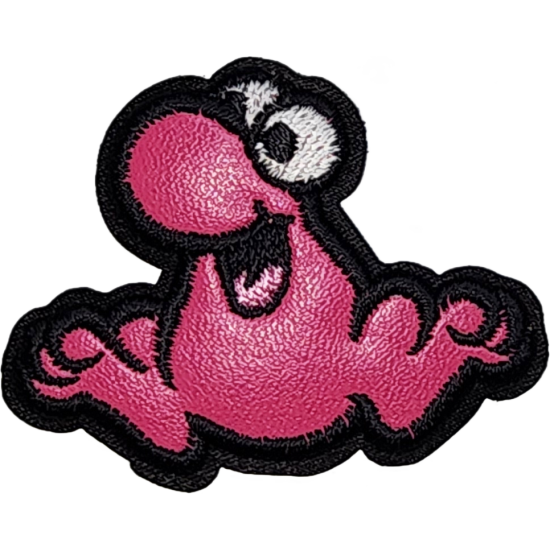 Pink Black Outline Character with Smile I/O