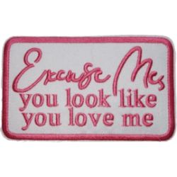 White Pink Outline Text Excuse Me I/O