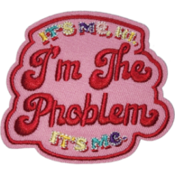 Pink Red Outline Text ITS ME, HI, IM THE PROBLEM, ITS ME I/O