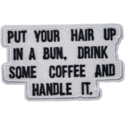 White Black Outline Text with Coffee I/O