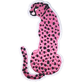 Pink Black White Outline Cheetah with Spots I/O