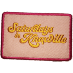 Beige Yellow Pink Outline Text Saturdays in Knoxville I/O