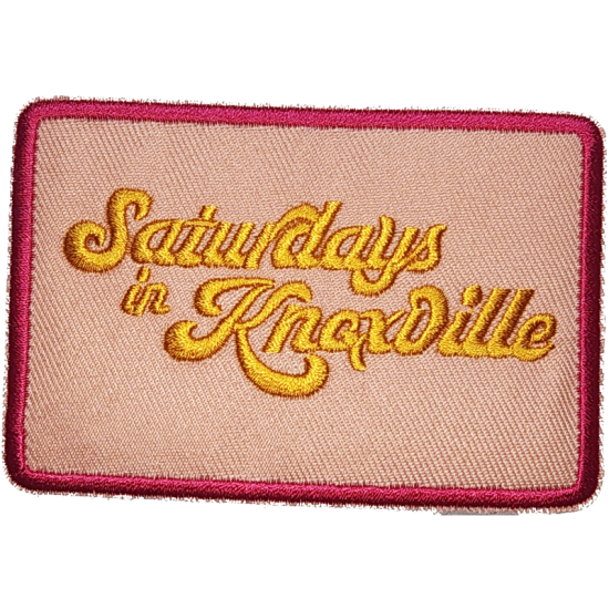 Beige Yellow Pink Outline Text Saturdays in Knoxville I/O