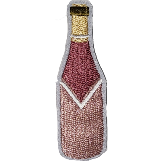 Rose Gold Beige White Outline Bottle with Cap I/O