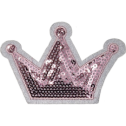 Pink Silver Black Outline Crown with Sequin Detail I/O