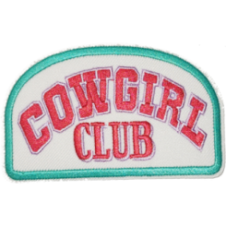 White Red Gradient Cowgirl with Text CLUB I/O