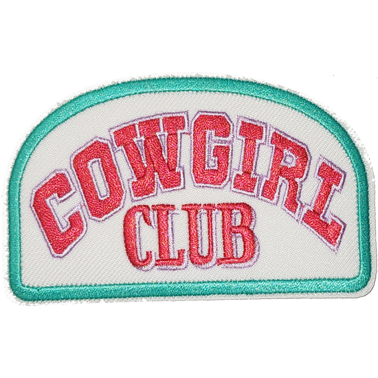 White Red Gradient Cowgirl with Text CLUB I/O