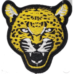 Yellow Black White Outline Leopard with Fierce Expression I/O