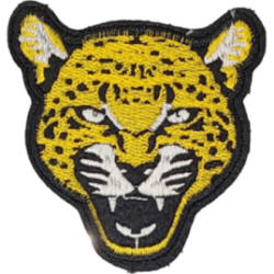 Yellow Black White Outline Leopard with Fierce Expression I/O