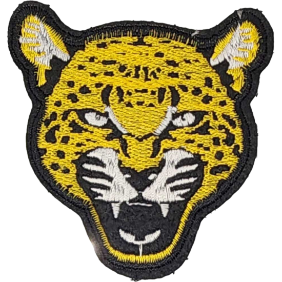 Yellow Black White Outline Leopard with Fierce Expression I/O