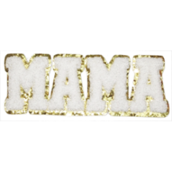 White Gold Outline Text MAMA I/O