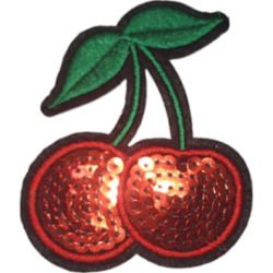 Red Green Black Outline Cherry with Shiny I/O