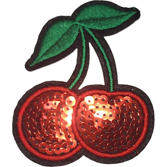 Red Green Black Outline Cherry with Shiny I/O