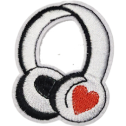 White Black Outline Heart with Red Heart I/O