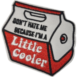 White Red Black Outline Milk Carton with Text DONT HATE ME BECAUSE IM A LITTLE COOLER I/O