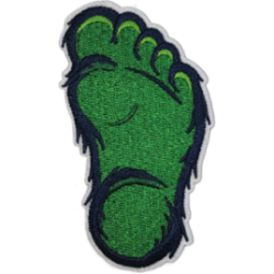 Green Black Outline Footprint I/O