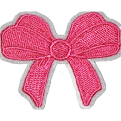 Pink Gray Outline Bow I/O