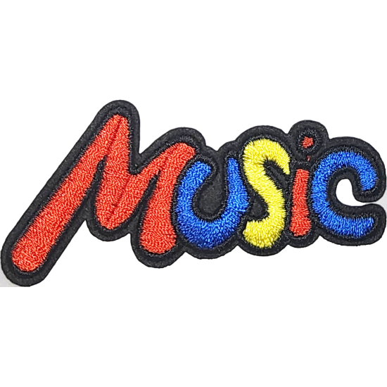 Red Yellow Blue Outline Music with Text I/O