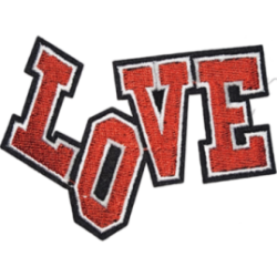 Red White Black Outline Love I/O
