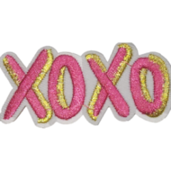 White Pink Yellow Outline XOXO I/O