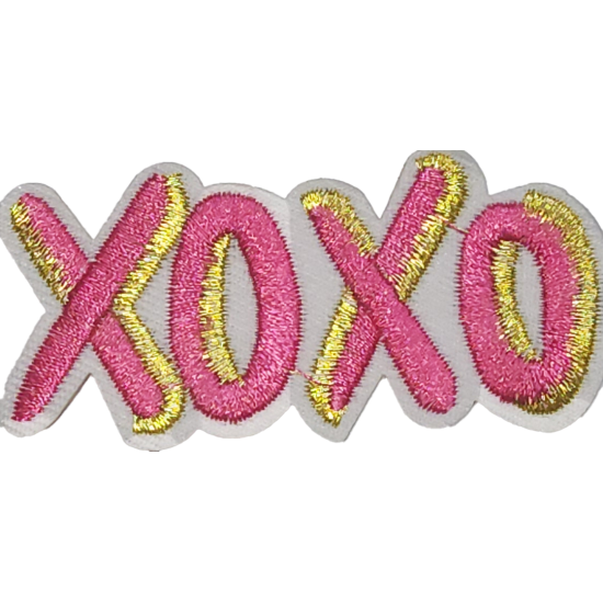 White Pink Yellow Outline XOXO I/O