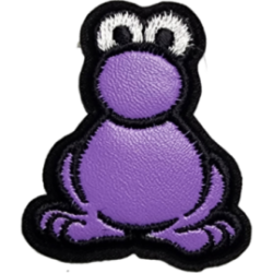 Purple Black Outline Frog with Eyes I/O