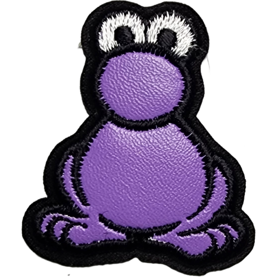 Purple Black Outline Frog with Eyes I/O