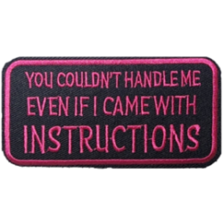 Black Pink Outline Text with Instructions I/O