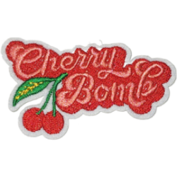 Red Pink Green Cursive Script Text Cherry Bomb I/O