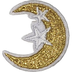 Silver Gold Stars with Crescent Moon I/O