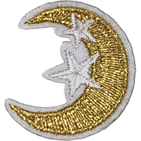 Silver Gold Stars with Crescent Moon I/O
