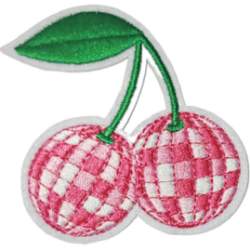 Light Pink Dark Pink Green Disco Ball Cherries I/O