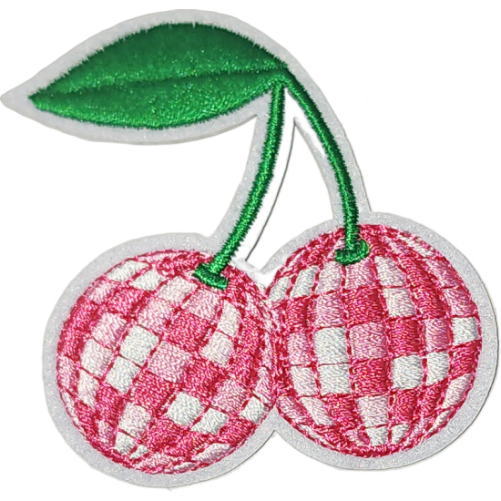 Light Pink Dark Pink Green Disco Ball Cherries I/O