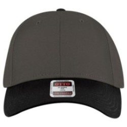 OTTO CAP 6 Panel Low Profile Ch.Gry Baseball Cap Blk/Ch.Gry/ OSFM -Adult