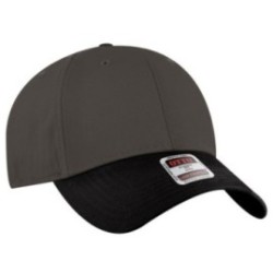 OTTO CAP 6 Panel Low Profile Ch.Gry Baseball Cap Blk/Ch.Gry/ OSFM -Adult