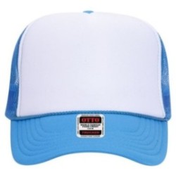 OTTO CAP 5 Panel High Crown Coral OSFM - Adult Mesh Back Trucker Hat